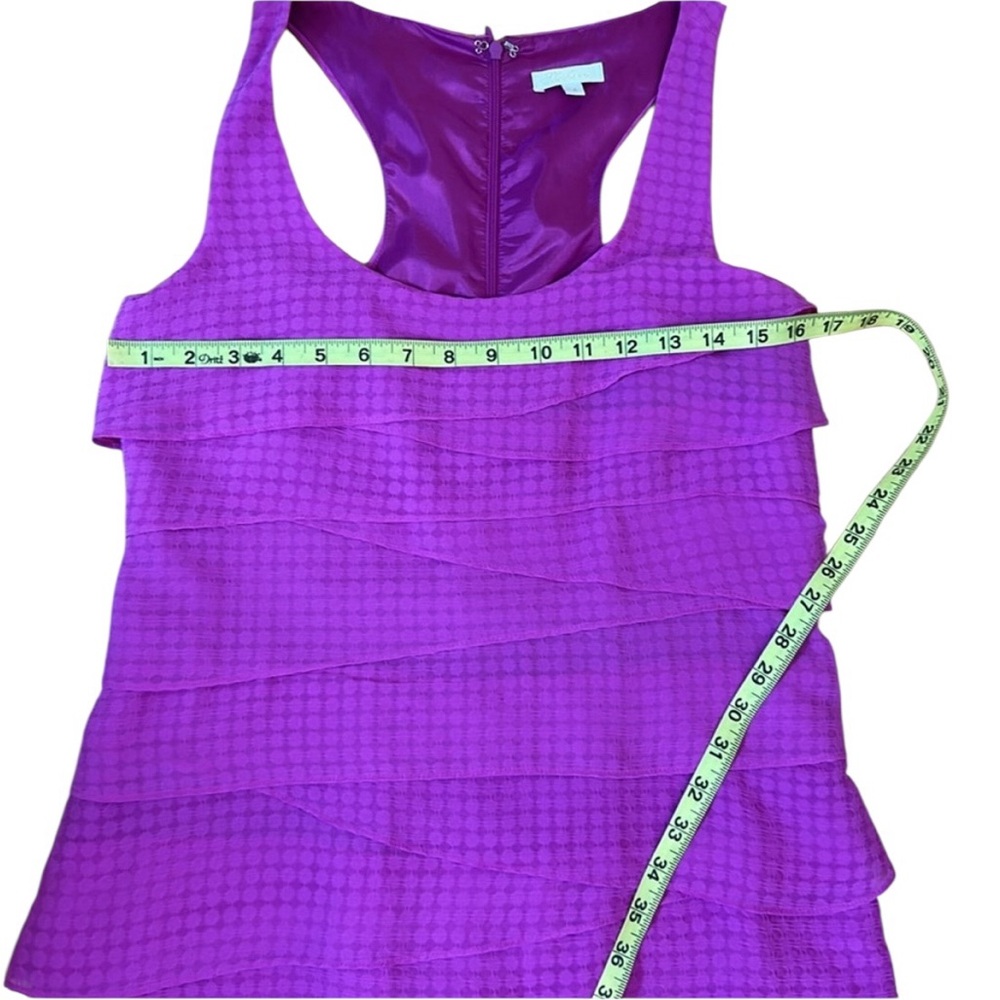 Shoshanna Orchid Color April Tiered Racerback Mini Dress size 4 - Picture 7 of 8